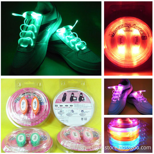 LED Flashing Shoelaces with Coin Battery